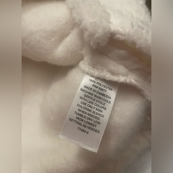 St. Johns Bay Women’s Sherpa Teddy Bear Pullover Top Mock Neck Small (P) White - Picture 8 of 8